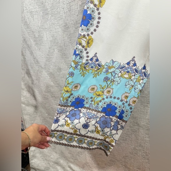 Hale Bob Omia twill printed high waisted pants - Picture 2 of 11